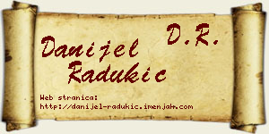Danijel Radukić vizit kartica